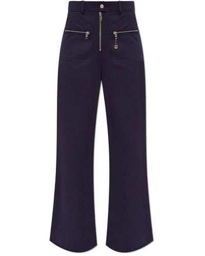 Gucci Trousers With Slightly Flared Legs, - Blue