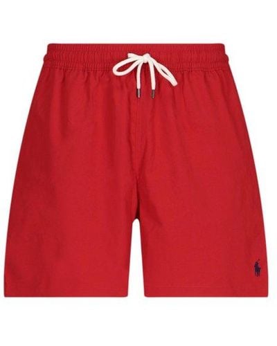 Polo Ralph Lauren Drawstring Swim Shorts - Red