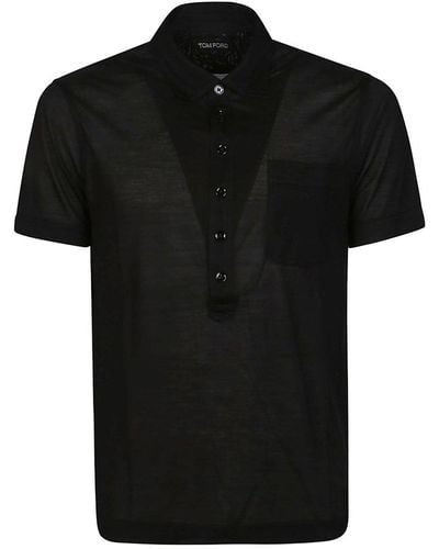 Tom Ford Short-sleeved Polo Shirt - Black