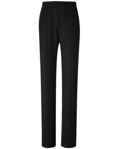 Alexander McQueen Wide-leg Tuxedo Trousers - Black