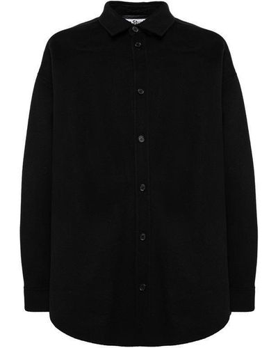 Acne Studios Collared Button-up Jacket - Black