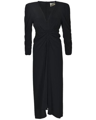 Isabel Marant Albini V-neck Midi Dress - Black