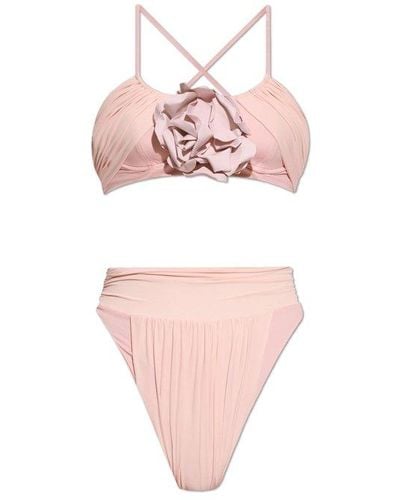 Balmain Ruffle Detailed Two-piece Swimsuit - Pink