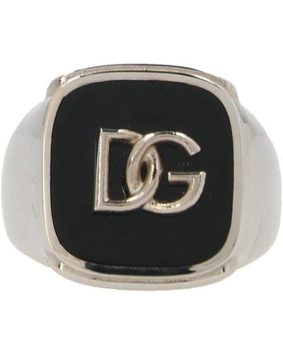 Dolce & Gabbana Dg Logo Ring - Black