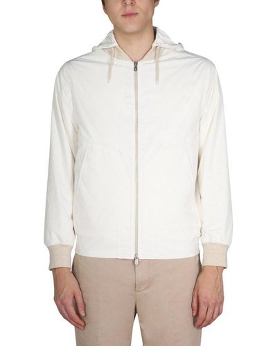 Brunello Cucinelli Zip-up Hooded Jacket - White
