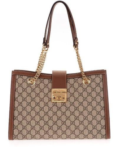 Gucci Padlock GG Medium Shoulder Bag - Brown