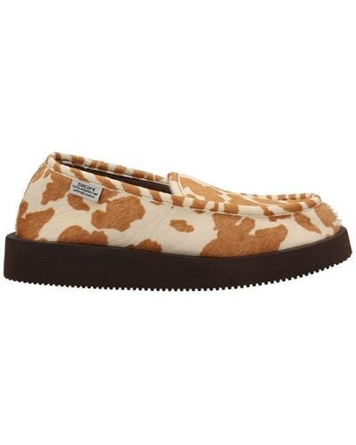 Suicoke Animal-pattern Slip-on Loafers - Brown