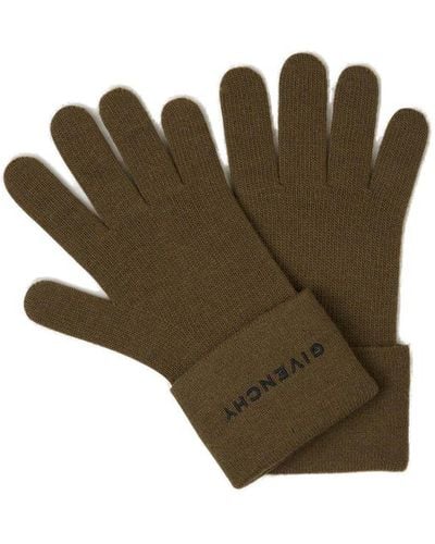 Givenchy Wool Knitted Gloves - Green