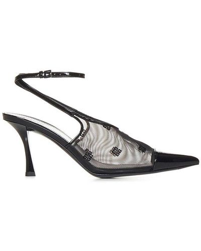 Givenchy 4g Motif Mesh Slingback Court Shoes - Black