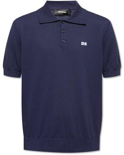 DSquared² Polo With Logo - Blue