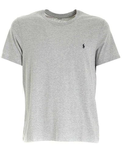 Polo Ralph Lauren Logo Embroidered Crewneck T-shirt - Gray