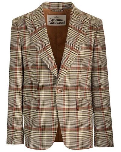 Vivienne Westwood Check Pattern Jacket - Brown