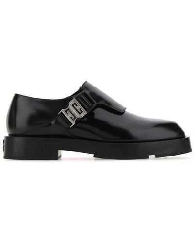 Givenchy 4g Buckle Squared Derby Shoes - Black
