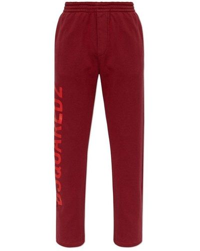 DSquared² Logo Printed Joggers - Red