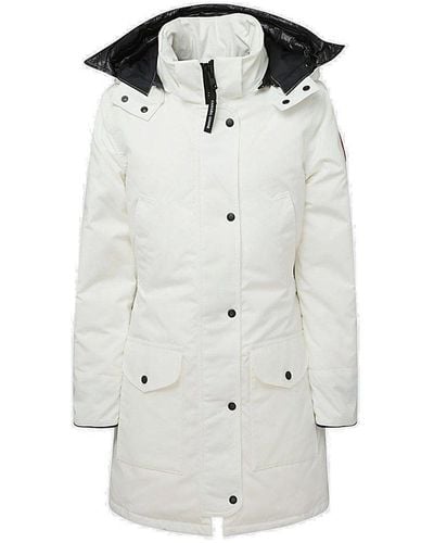Canada Goose Long-sleeved Hooded Parka - White