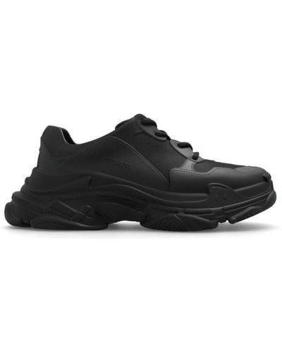 Balenciaga ‘Triple S’ Lace-Up Sneakers - Black