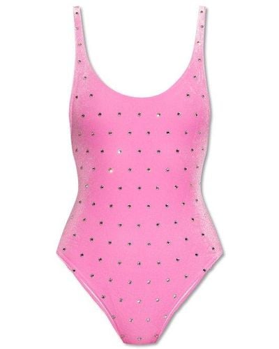 DSquared² Stud Embellishment One-piece Swimsuit - Pink