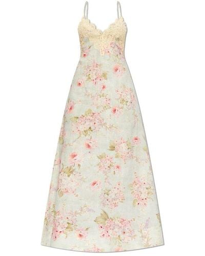 Zimmermann Floral Patterned Maxi Dress - White