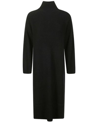 A.P.C. Long-sleeved Knitted Dress - Black