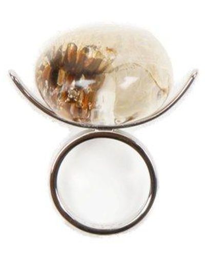 Marni Embellished Ring - White