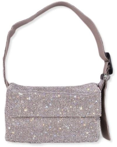Benedetta Bruzziches Vitty La Mignon Embellished Shoulder Bag - Gray