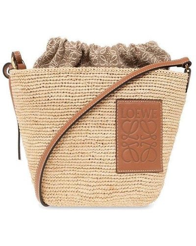 Loewe Anagram Pochette Basket Bag - Natural