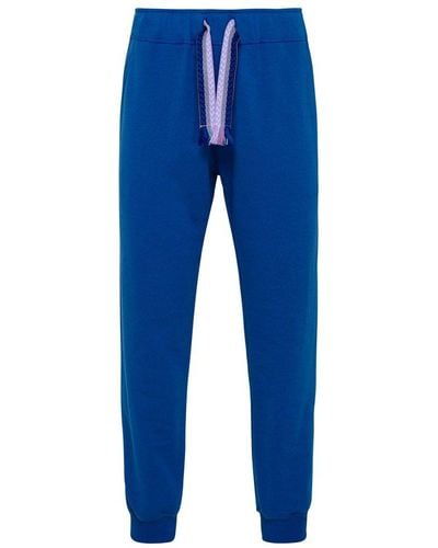 Lanvin Cotton Curb Sporty Pants - Blue