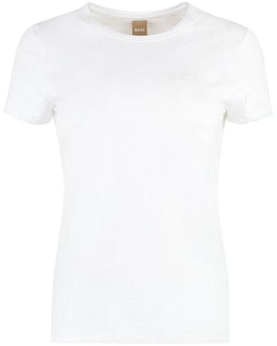BOSS Crewneck Short-sleeved T-shirt - White