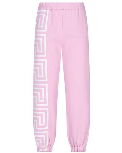 Versace Greca Print Sweatpants - Pink