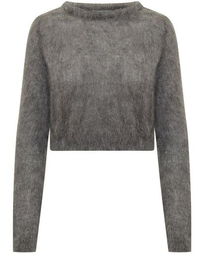 Alberta Ferretti Cropped Sweater - Grey
