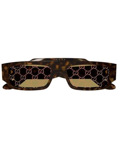 Gucci Rectangle-frame Sunglasses - Multicolour