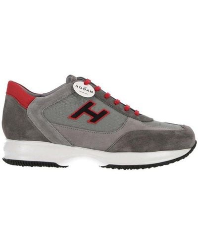 Hogan Interactive Lace-up Trainers - Brown