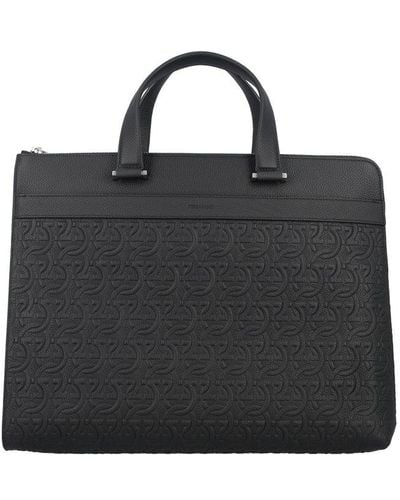 Ferragamo Gancini Business Bag - Black