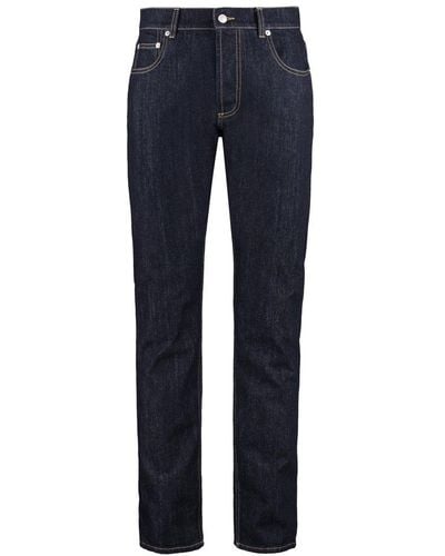 Alexander McQueen 5-pocket Slim Fit Jeans - Blue