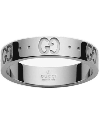 Gucci White Gold Ring, - Gray