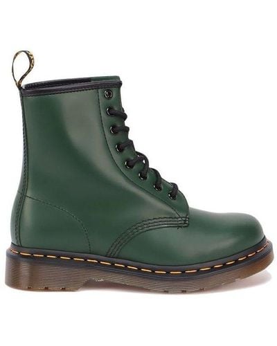 Dr. Martens 1460 Round Toe Lace-up Boots - Green