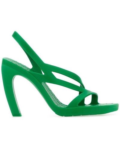 Bottega Veneta Jimbo Slingback Heeled Sandals - Green