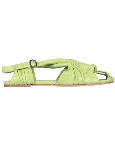 Hereu Curtina Crossover-strap Sandals - Green