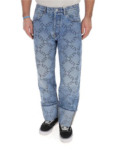 Valentino Garavani Vltn Grid Jeans - Blue