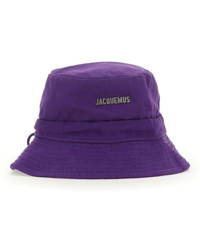 Jacquemus Logo Plaque Bucket Hat - Purple