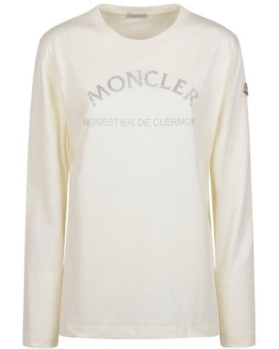 Moncler Genius Moncler 1952 Logo Printed Long Sleeve T-shirt - White
