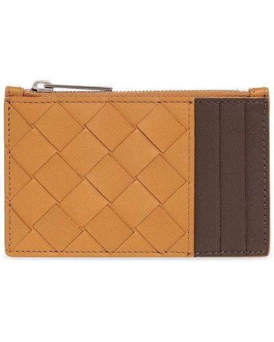 Bottega Veneta Leather Card Case - Brown