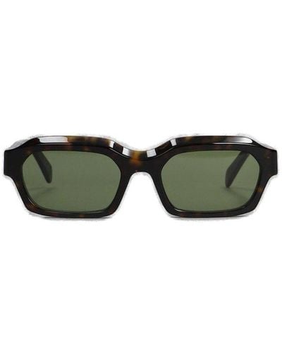 Retrosuperfuture Rectangle Frame Sunglasses - Green