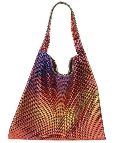 Rabanne Multicolor Pixel Tote Bag - Purple