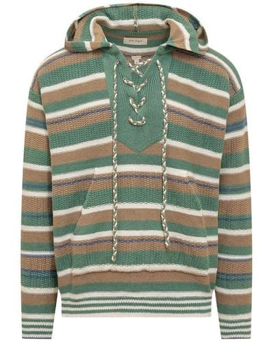 Nick Fouquet Long Sleeved Hooded Sweater - Green