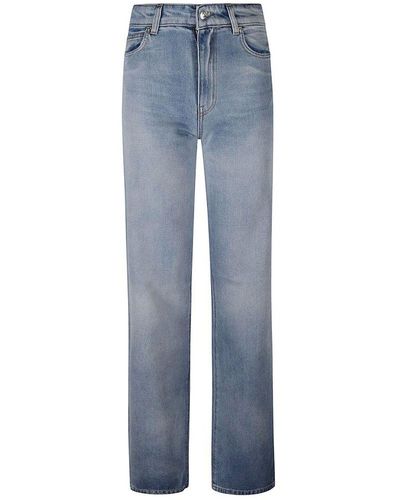 Iceberg Logo Patch Straight Leg Jeans - Blue