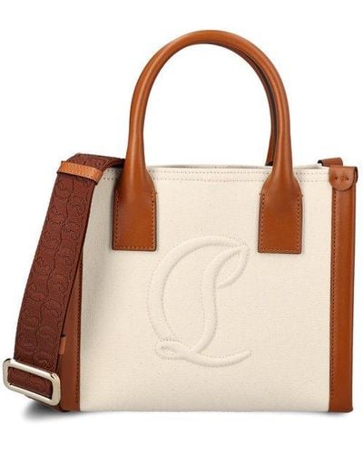Christian Louboutin By My Side Logo Patch Tote Bag - Natural