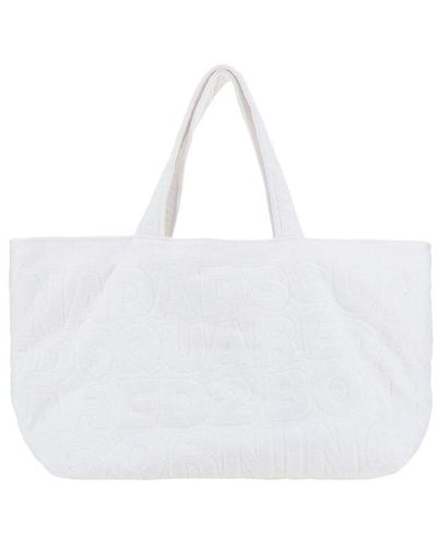 DSquared² Jacquard Tote Bag - White
