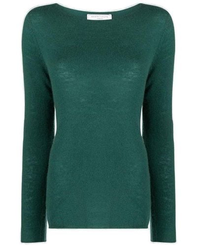Societe Anonyme Boat-neck Knitted Jumper - Green