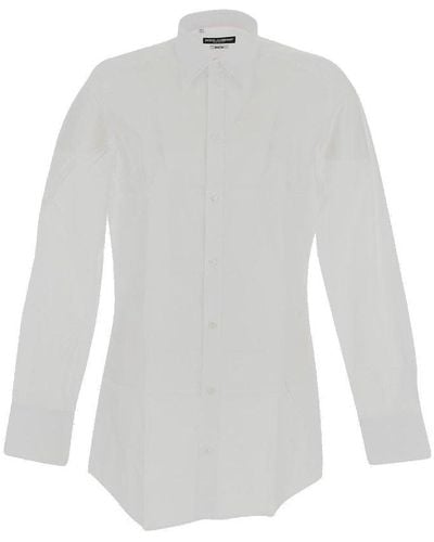 Dolce & Gabbana Buttoned Asymmetric Shirt - White